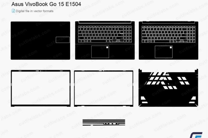 Asus VivoBook Go 15 E1504 (2023) Cut File Template