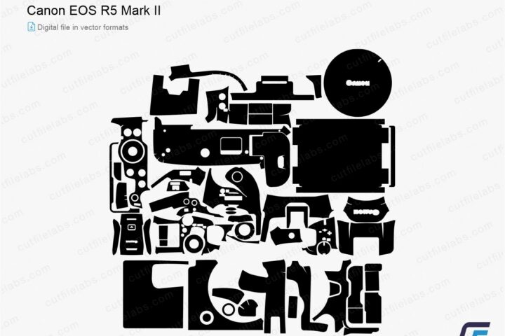 Canon EOS R5 Mark II (2024) Cut File Template