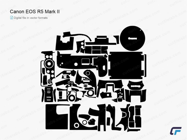 Canon EOS R5 Mark II (2024) Cut File Template