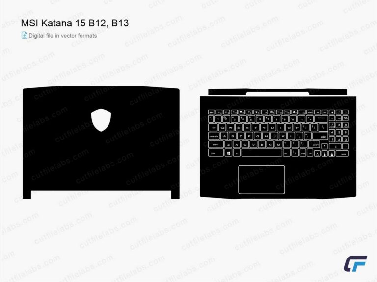 MSI Katana 15 B12, B13 (2024) Cut File Template