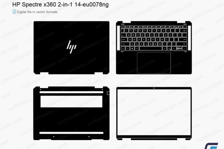 HP Spectre x360 2-in-1 14-eu (2021) Cut File Template