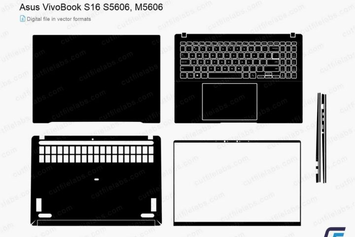 Asus VivoBook S16 S5606, M5606 (2024) Cut File Template
