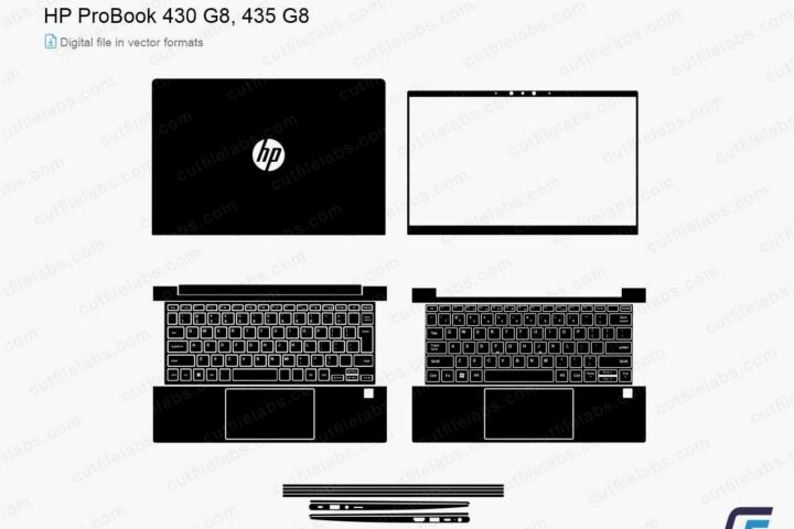 HP ProBook 430 G8, 435 G8 (2020) Cut File Template