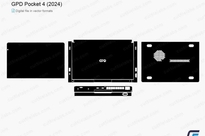 GPD Pocket 4 (Ryzen AI 9 HX 370) (2024) Cut File Template