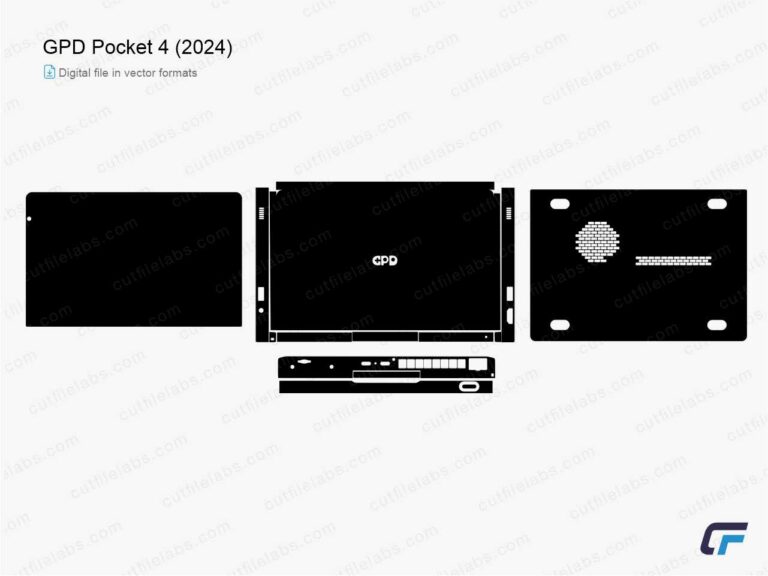 GPD Pocket 4 (Ryzen AI 9 HX 370) (2024) Cut File Template
