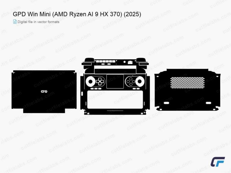 GPD Win Mini (AMD Ryzen AI 9 HX 370) (2025) Cut File Template