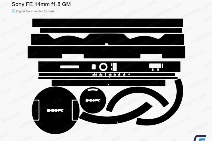 Sony FE 14mm F1.8 GM (2021) Cut File Template
