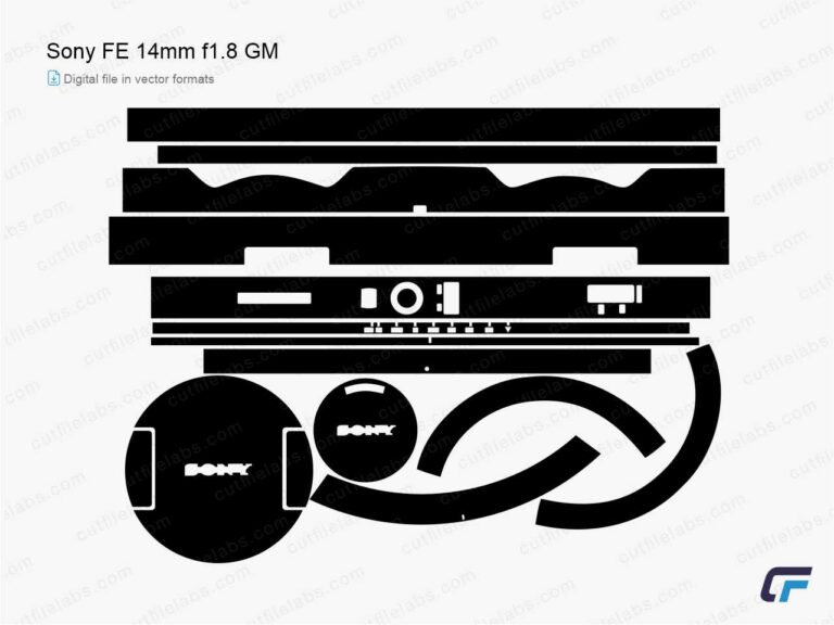 Sony FE 14mm F1.8 GM (2021) Cut File Template
