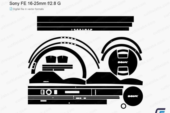 Sony FE 16-25mm F2.8 G (2024) Cut File Template