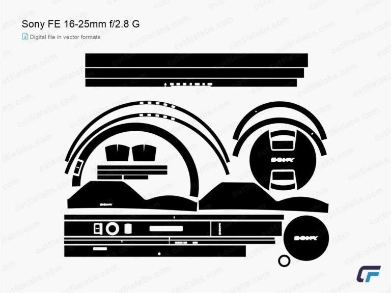 Sony FE 16-25mm F2.8 G (2024) Cut File Template