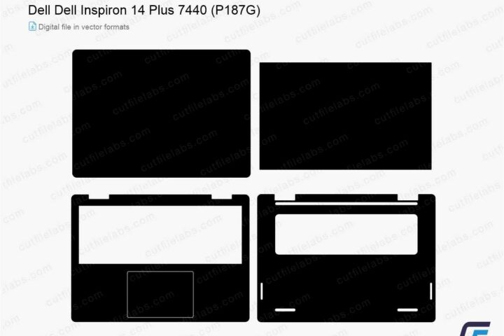 Dell Inspiron 14 Plus 7440 (P187G) (2024) Cut File Template