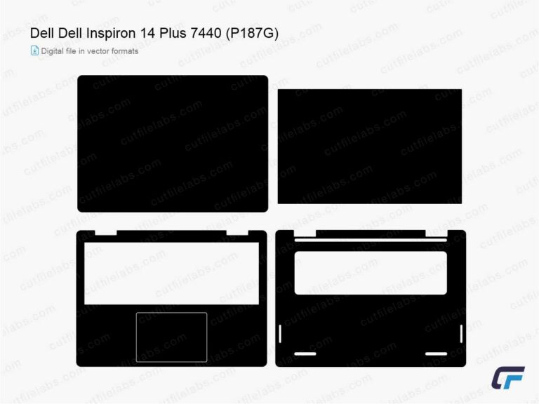 Dell Inspiron 14 Plus 7440 (P187G) (2024) Cut File Template