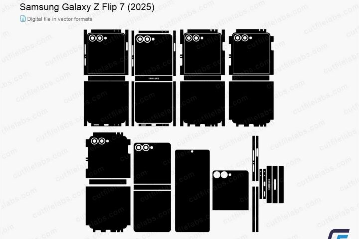 Samsung Galaxy Z Flip 7 (2025) Cut File Template