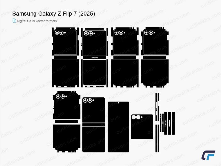 Samsung Galaxy Z Flip 7 (2025) Cut File Template