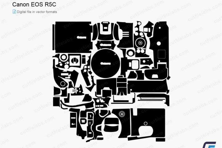 Canon EOS R5C (2022) Cut File Template