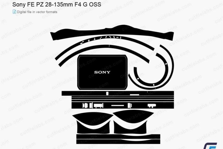 Sony FE PZ 28-135mm F4 G OSS (2014) Cut File Template