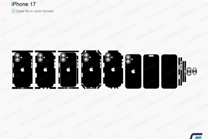 iPhone 17 (2025) Cut File Template