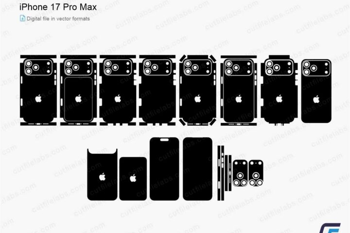 iPhone 17 Pro Max (2025) Cut File Template