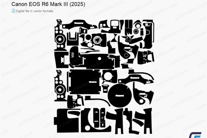 Canon EOS R6 Mark III (2025) Cut File Template