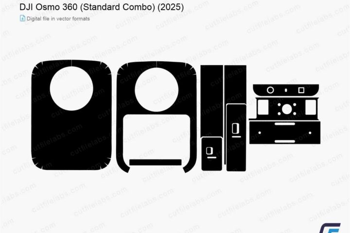 DJI Osmo 360 (Standard Combo) (2025) Cut File Template