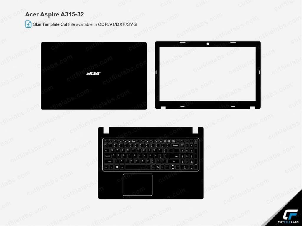 Acer Aspire A315-32 (2018) Cut File Template