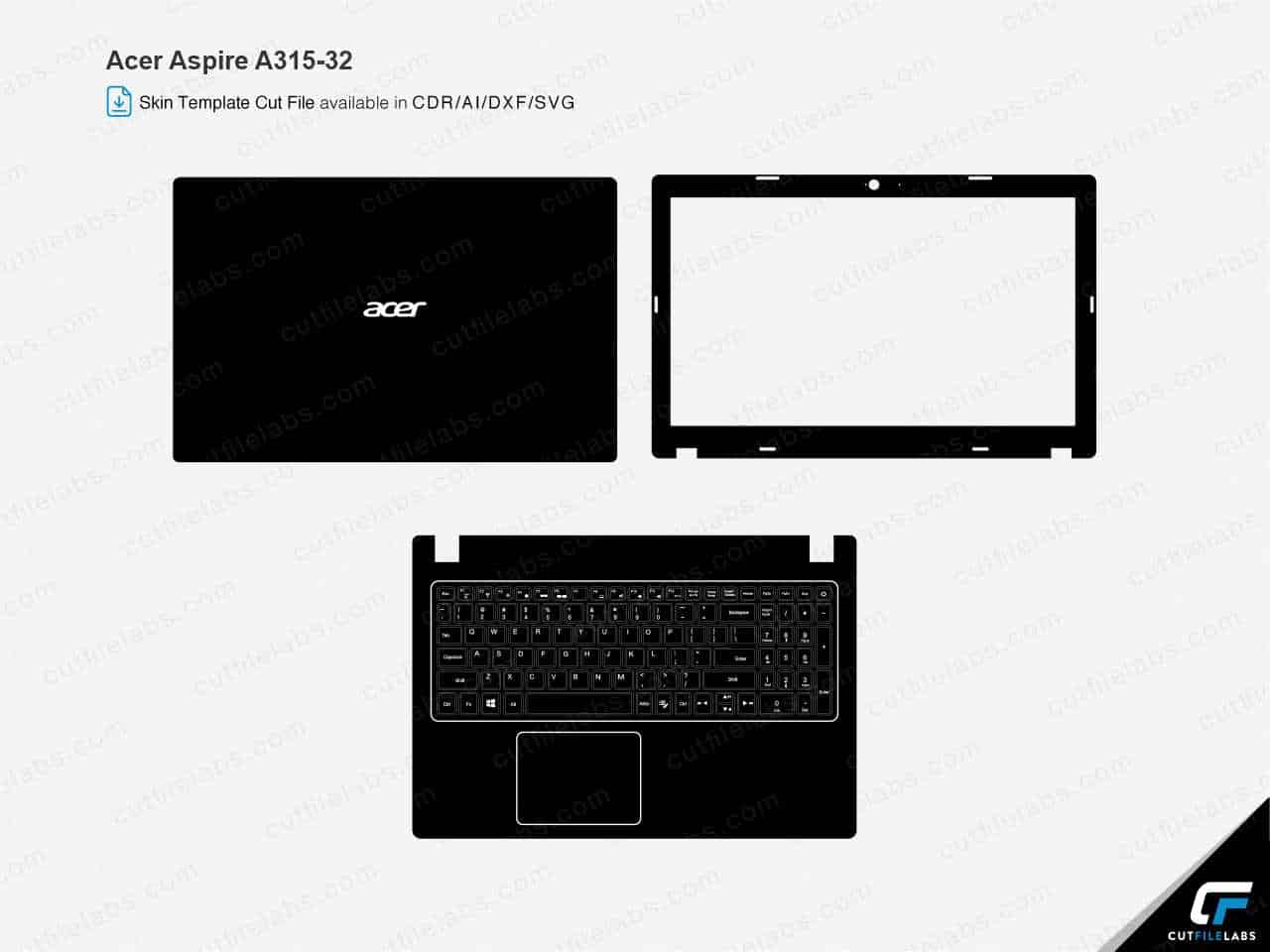 Acer Aspire A315-32 Cut File Template