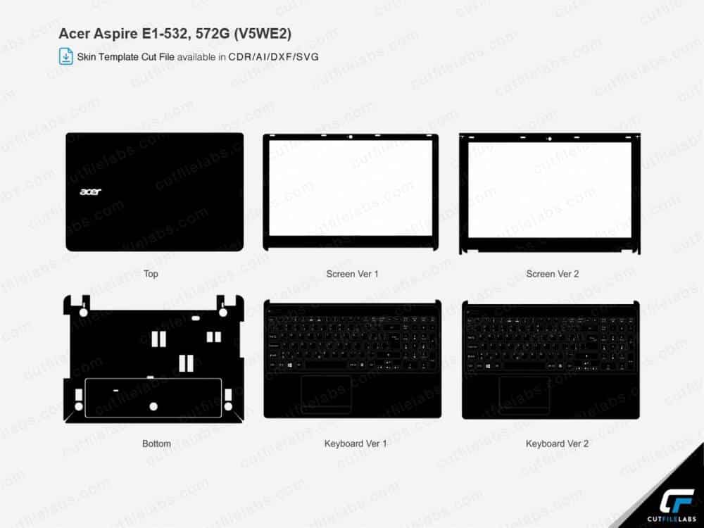 Acer Aspire E1-532, 572G (V5WE2) Cut File Template