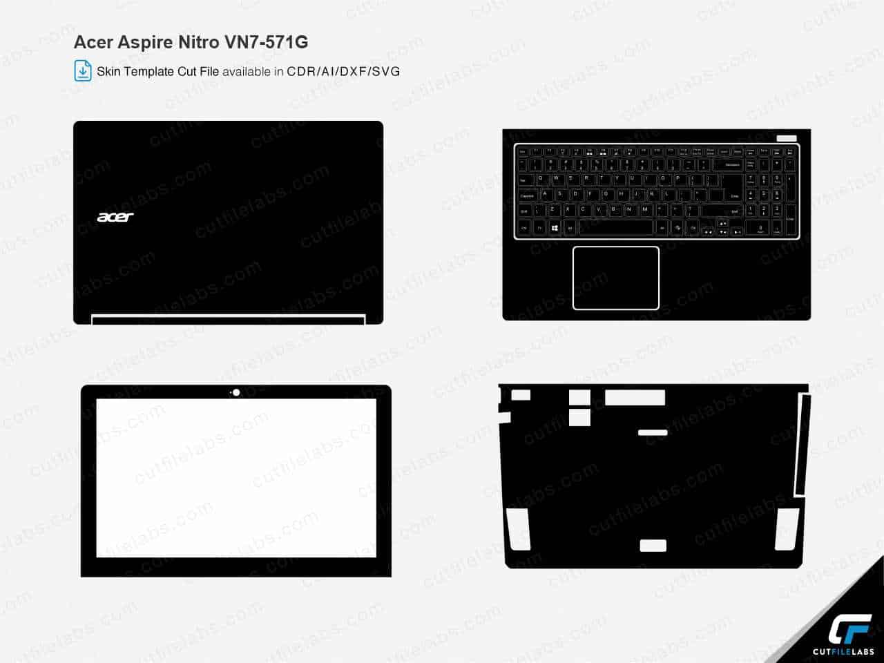 Acer Aspire Nitro VN7-571G Cut File Template