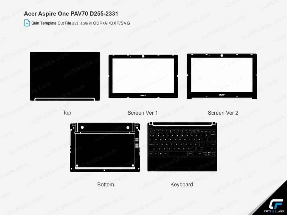 Acer Aspire One PAV70 D255-2331 Cut File Template