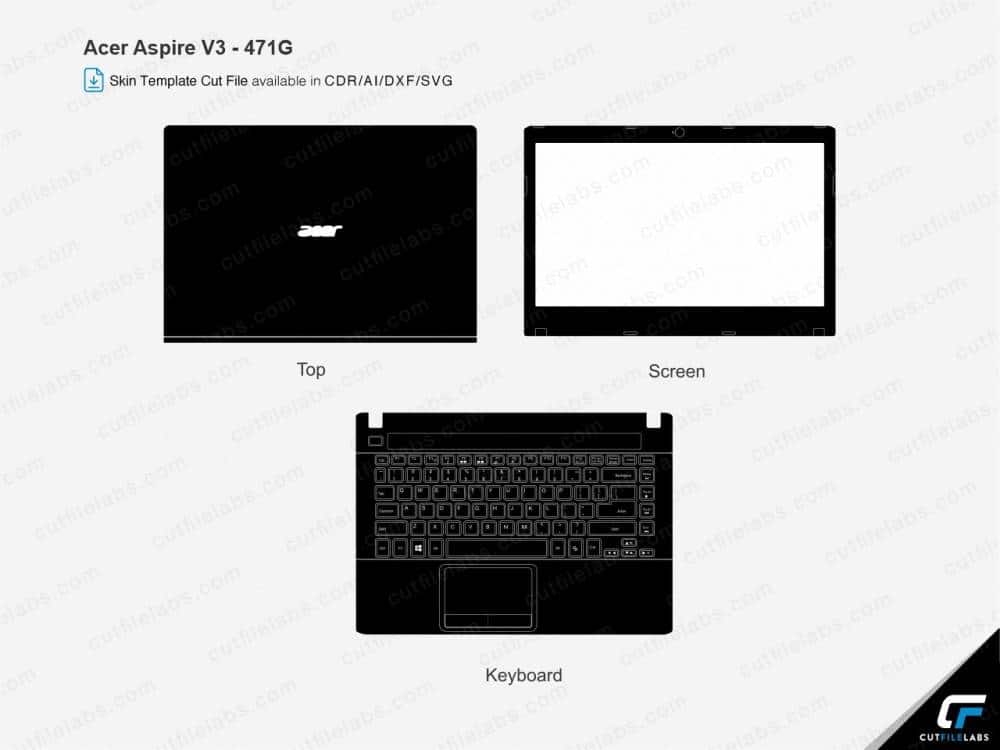Acer Aspire V3-471G Cut File Template