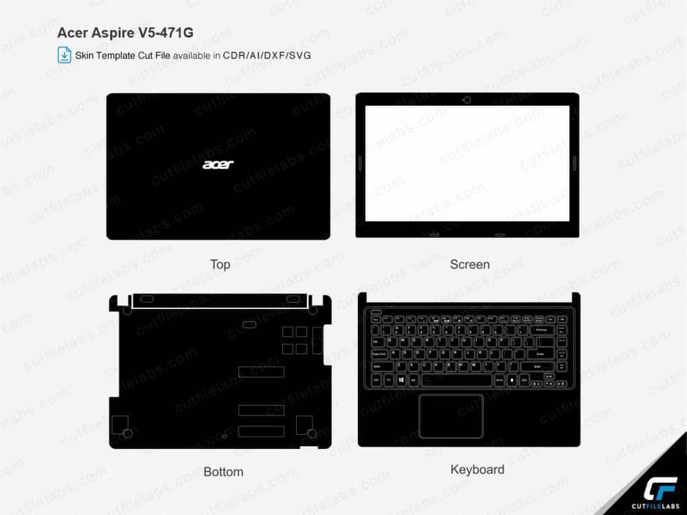 Acer Aspire V5-471G Cut File Template