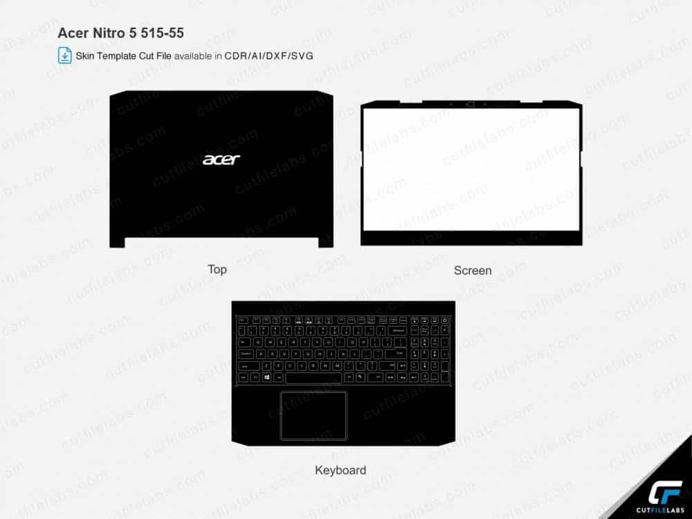 Acer Nitro 5 AN515-55 (2020) Cut File Template
