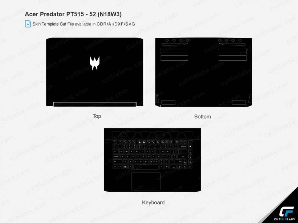 Acer Predator PT515-52 (N18W3) (2020) Cut File Template