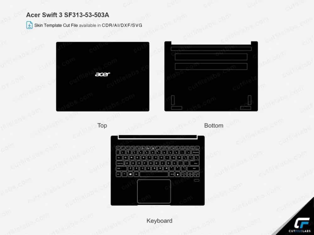 Acer Swift 3 SF313-53-503A (2021) Cut File Template