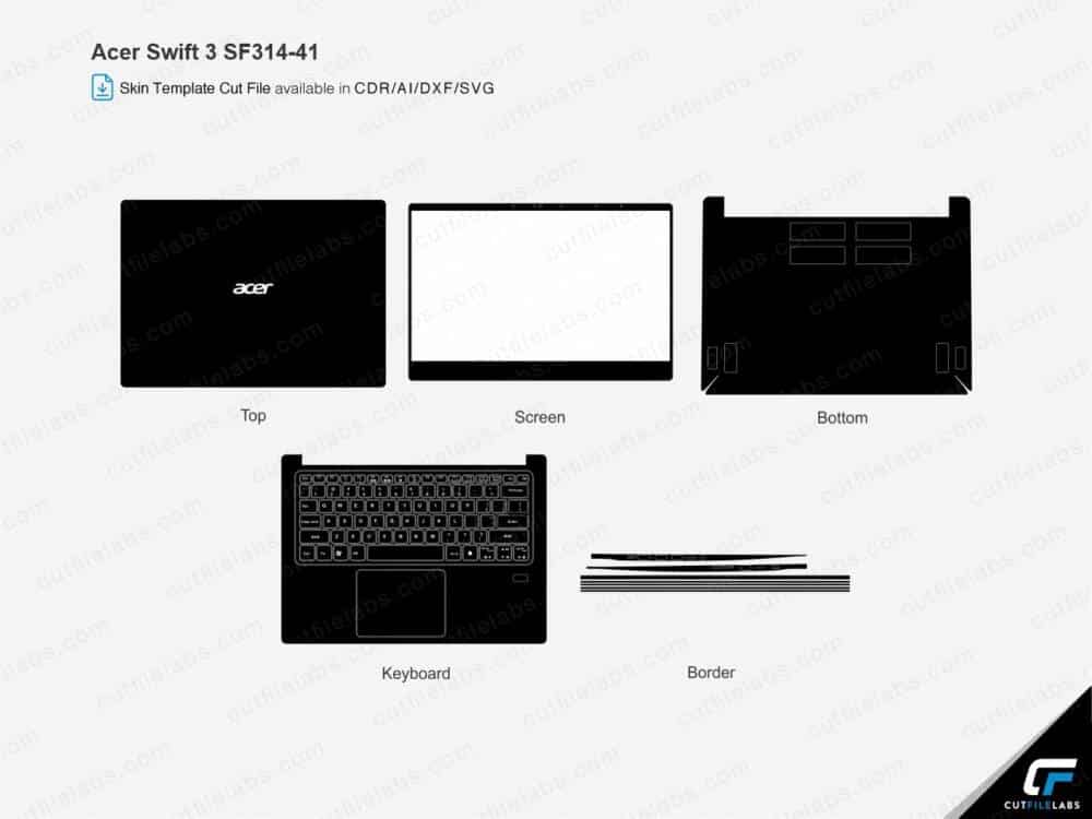 Acer Swift 3 SF314 – 41, 56 Cut File Template