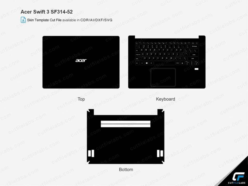 Acer Swift 3 SF314-52 Cut File Template