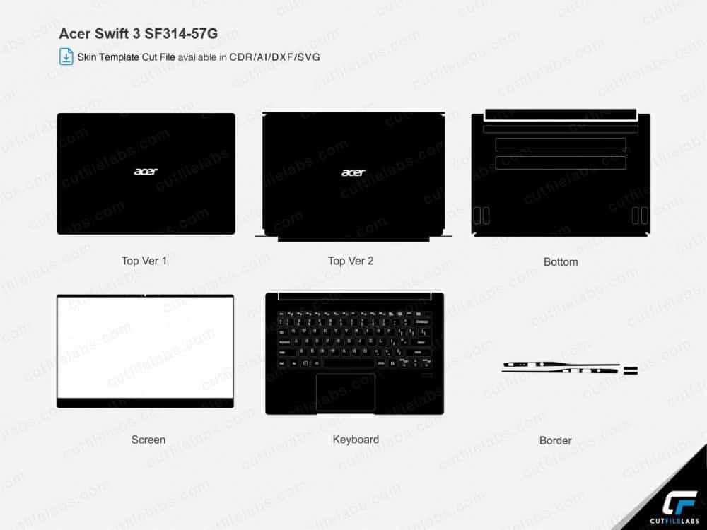 Acer Swift 3 SF314 – 57G Cut File Template