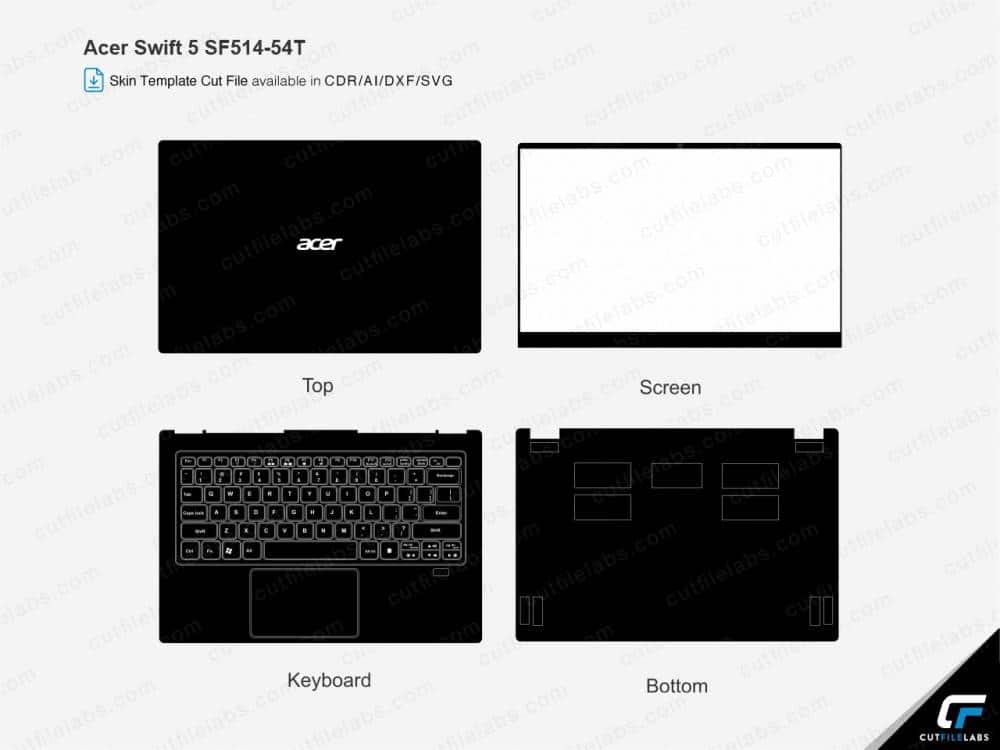 Acer Swift 5 SF514-54T Cut File Template