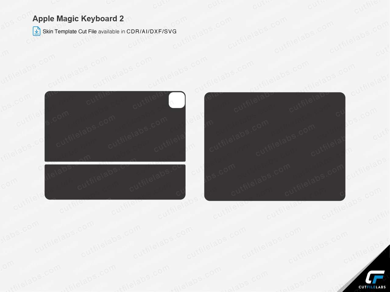 Apple Magic Keyboard 2 Cut File Template