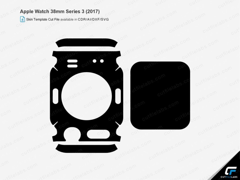 Apple Watch 38mm Series 3 (2017) Cut File Template