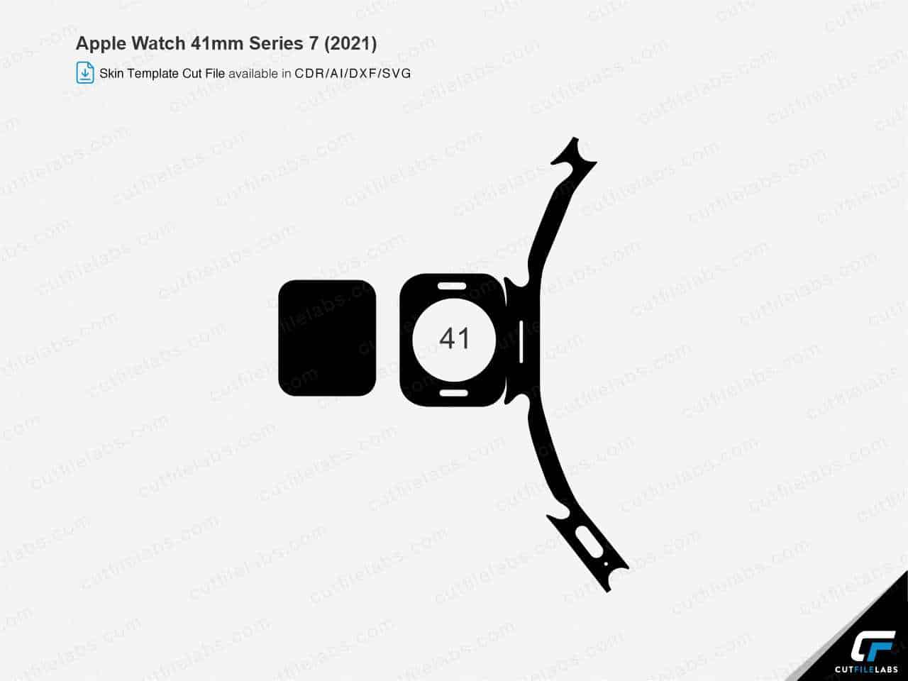 Apple Watch 41mm Series 7 (2021) Cut File Template