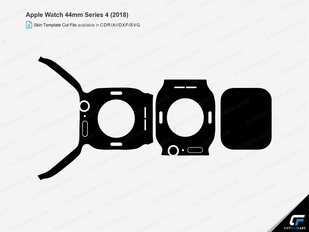 Apple Watch 44mm Series 4 (2018) Cut File Template