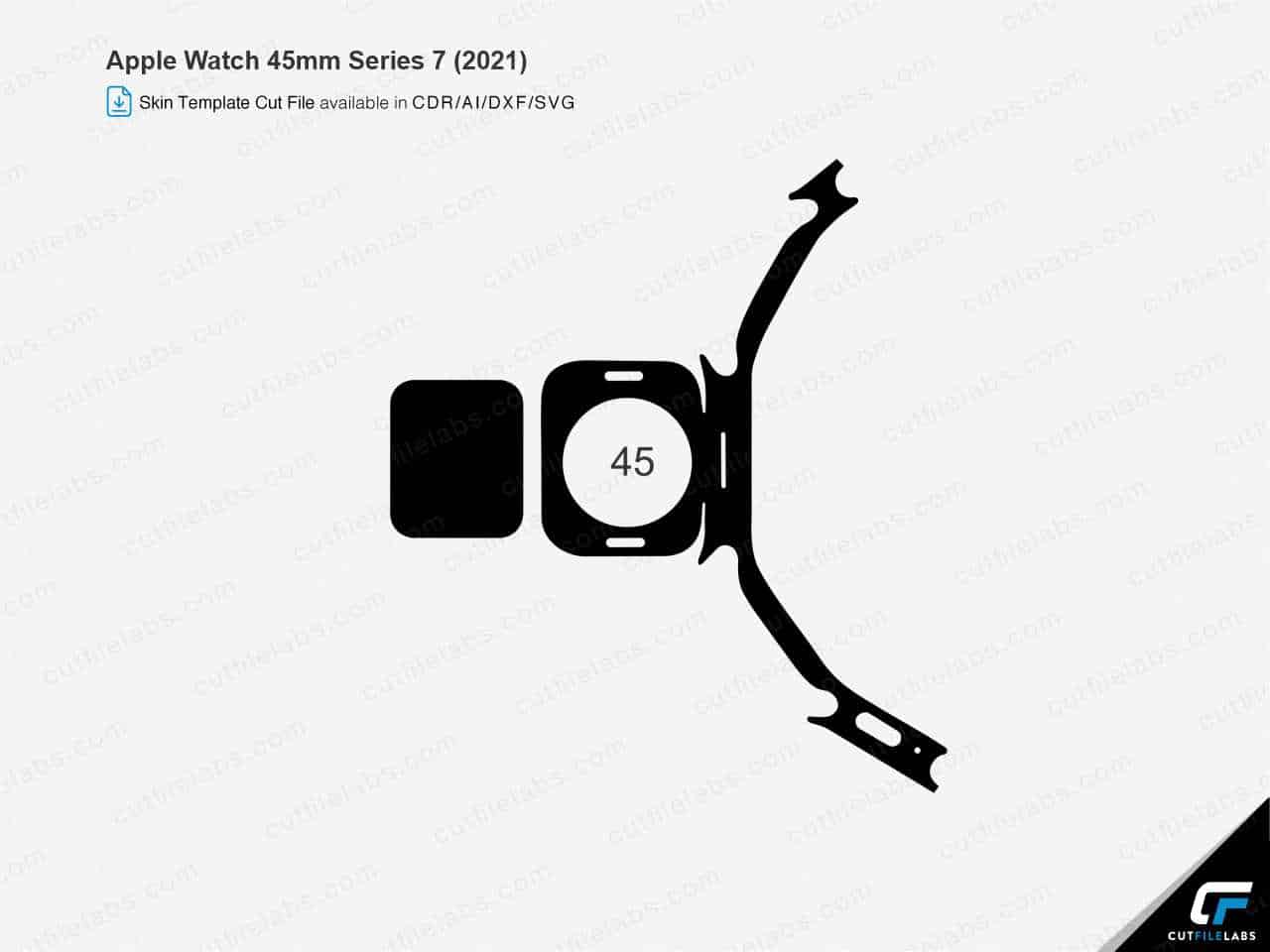 Apple Watch 45mm Series 7 (2021) Cut File Template