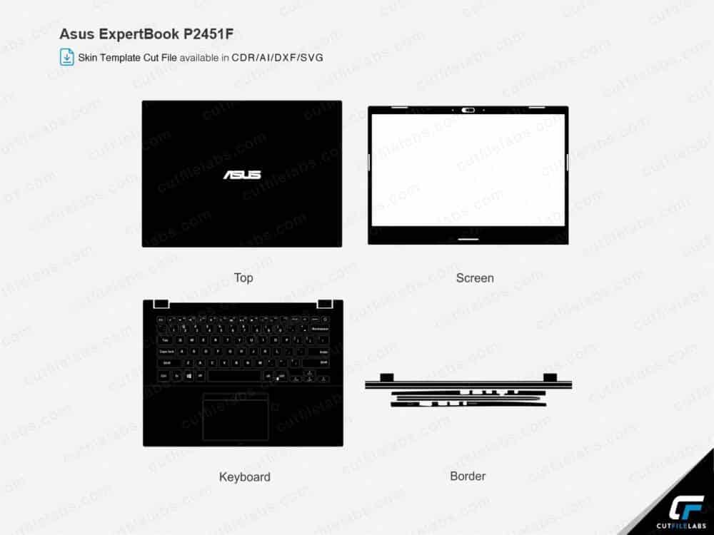 Asus ExpertBook P2451F (2020) Cut File Template