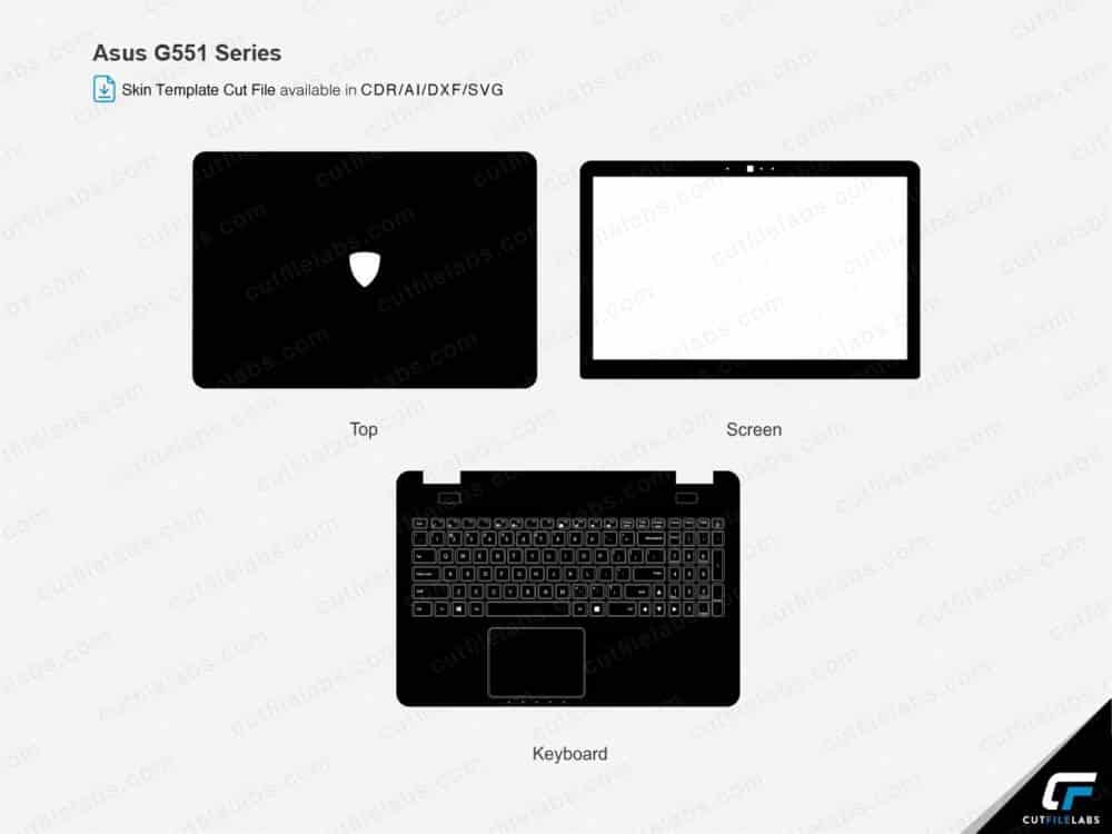 Asus ROG G551 Series (2014) Cut File Template