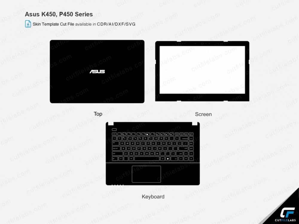 Asus K450, P450, X450 Series Cut File Template