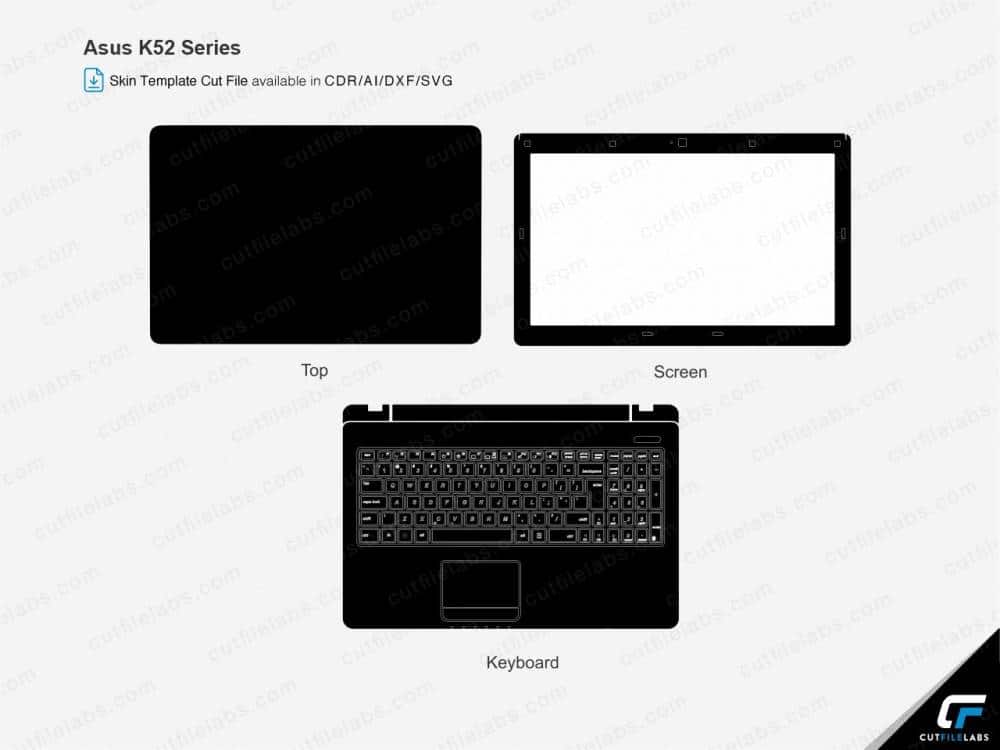 Asus K52 Series (2010) Cut File Template