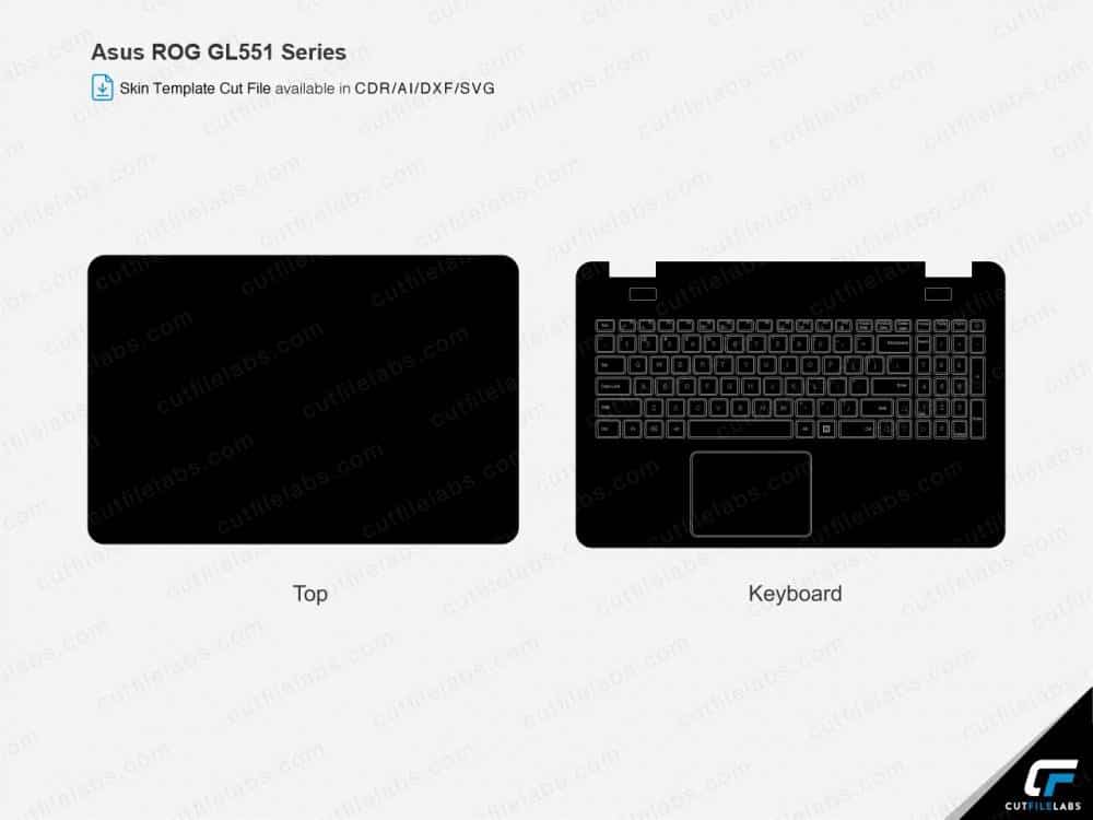 Asus ROG GL551 Series Cut File Template