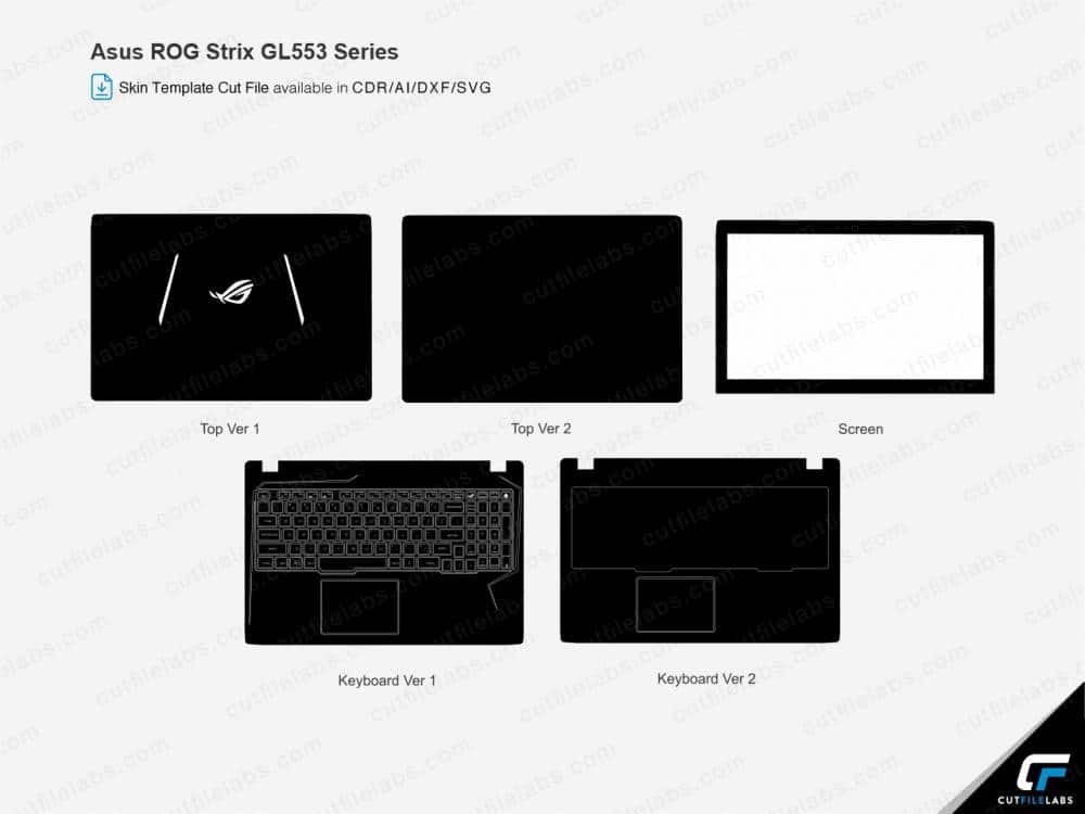 Asus ROG Strix GL553 Series Cut File Template