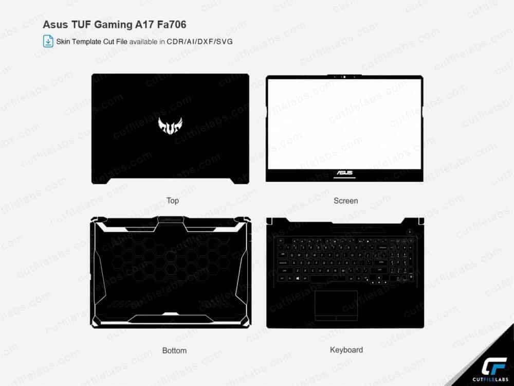 Asus TUF Gaming A17 FA706 Cut File Template
